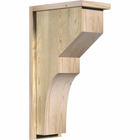 Ekena Millwork Monterey Rough Sawn Corbel w/Backplate, Douglas Fir, 8"W x 14"D x 26"H COR08X14X26MON01RDF